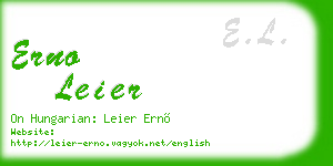 erno leier business card