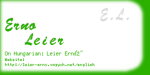 erno leier business card